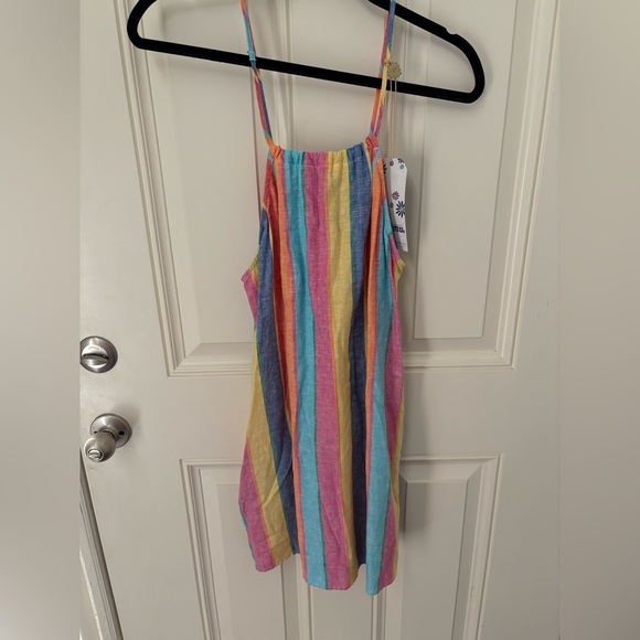 Show Me Your Mumu Carlotta Dress in Rainbow Stripe Size XS NWT - Picture 4 of 8